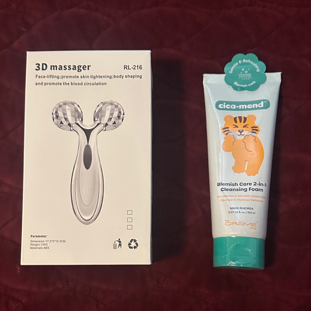 Cica-Mend Blemish Care 2-in-1 Cleansing Foam and 3D Massager